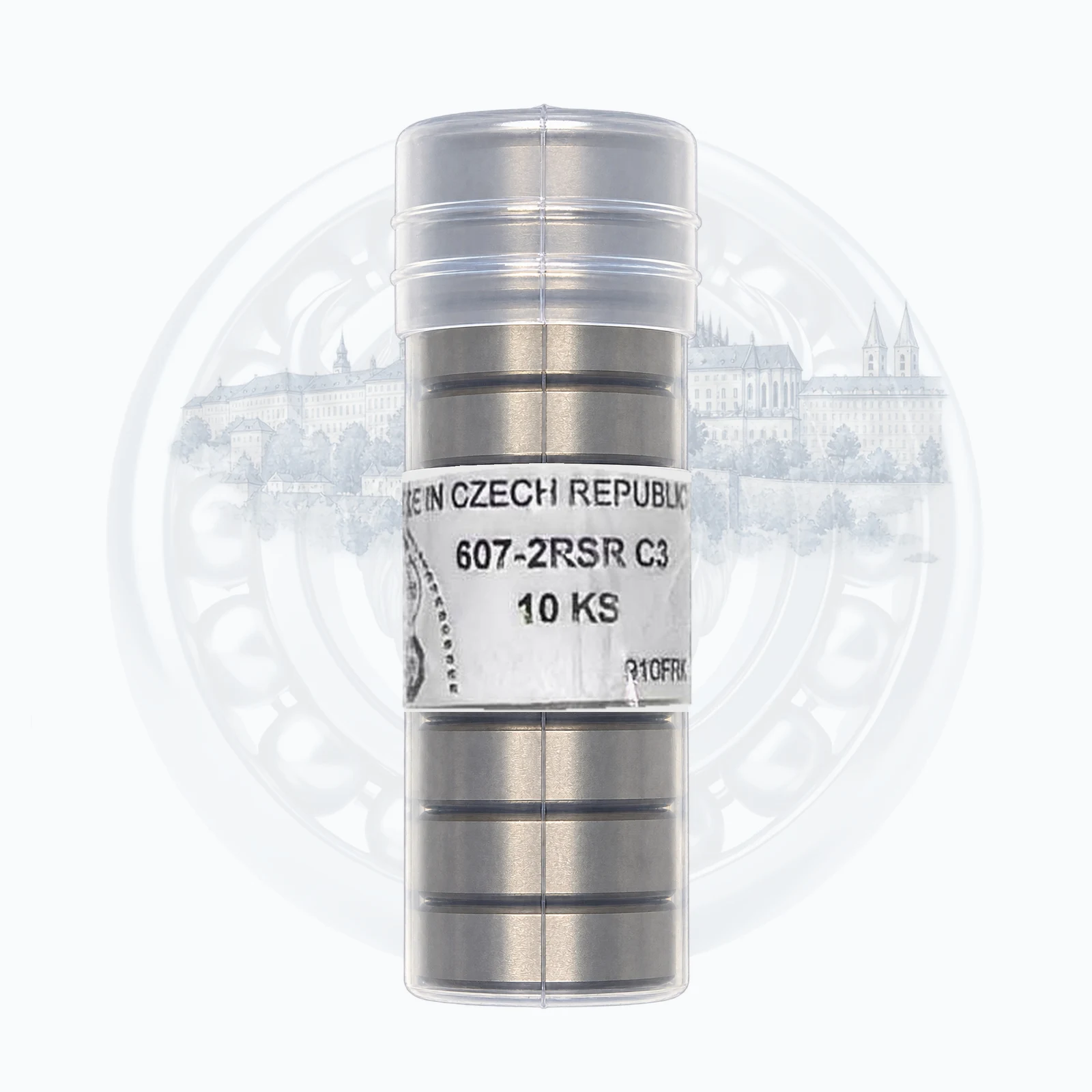 ZKL 607-2RSR C3 — обработанное каталожное изображение нашей складской тубы с исходной этикеткой: Подшипник ZKL 607-2RSR C3
