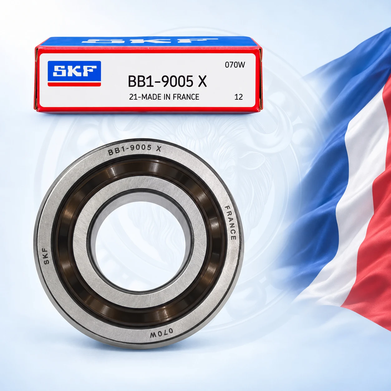 SKF BB1-9005 X — обработанное каталожное изображение, скрытые детали реконструированы по фото поставщика: Подшипник SKF BB1-9005 X