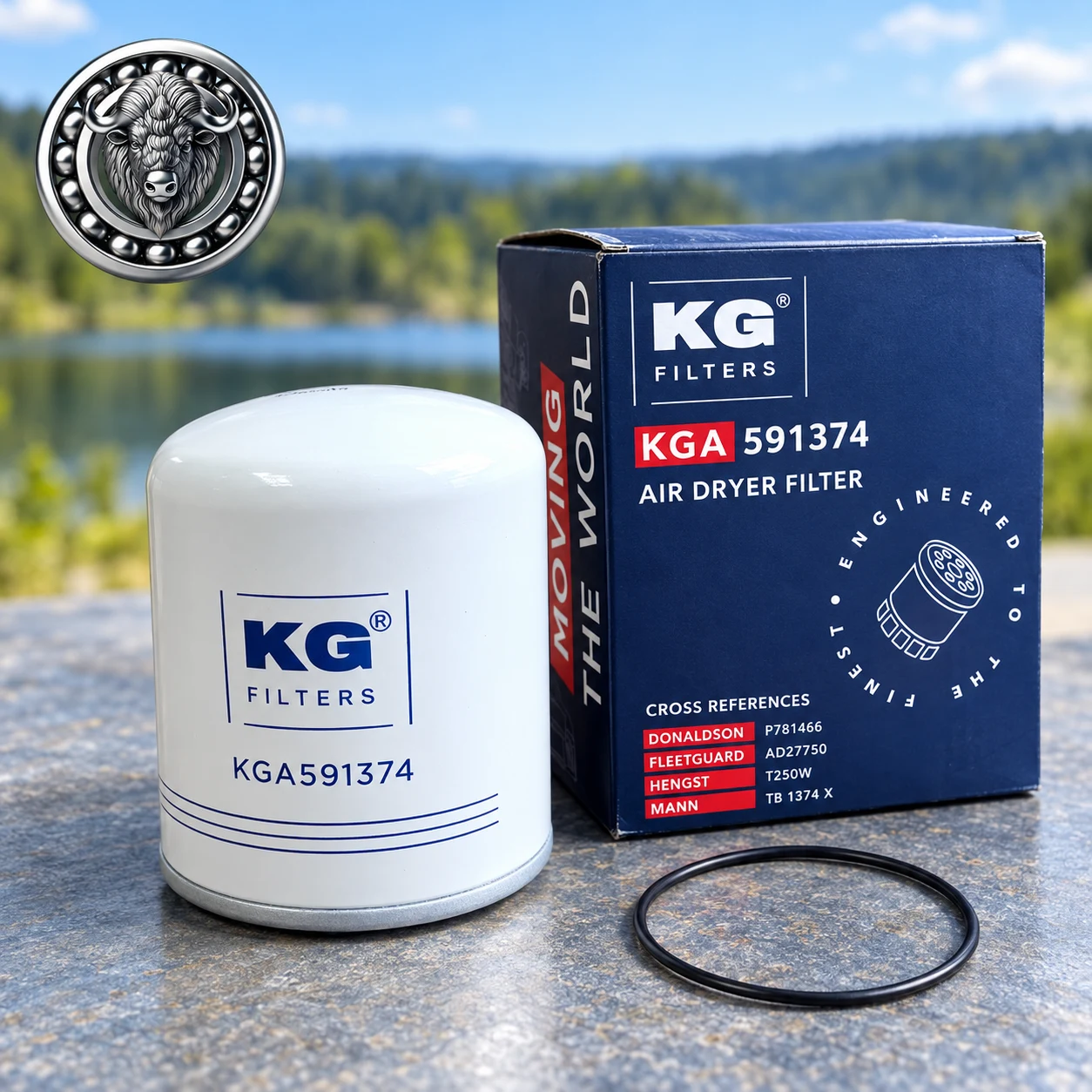 Фильтр-осушитель KG KGA591374, уплотнительное кольцо и упаковка.: Фильтр-осушитель KG KGA591374