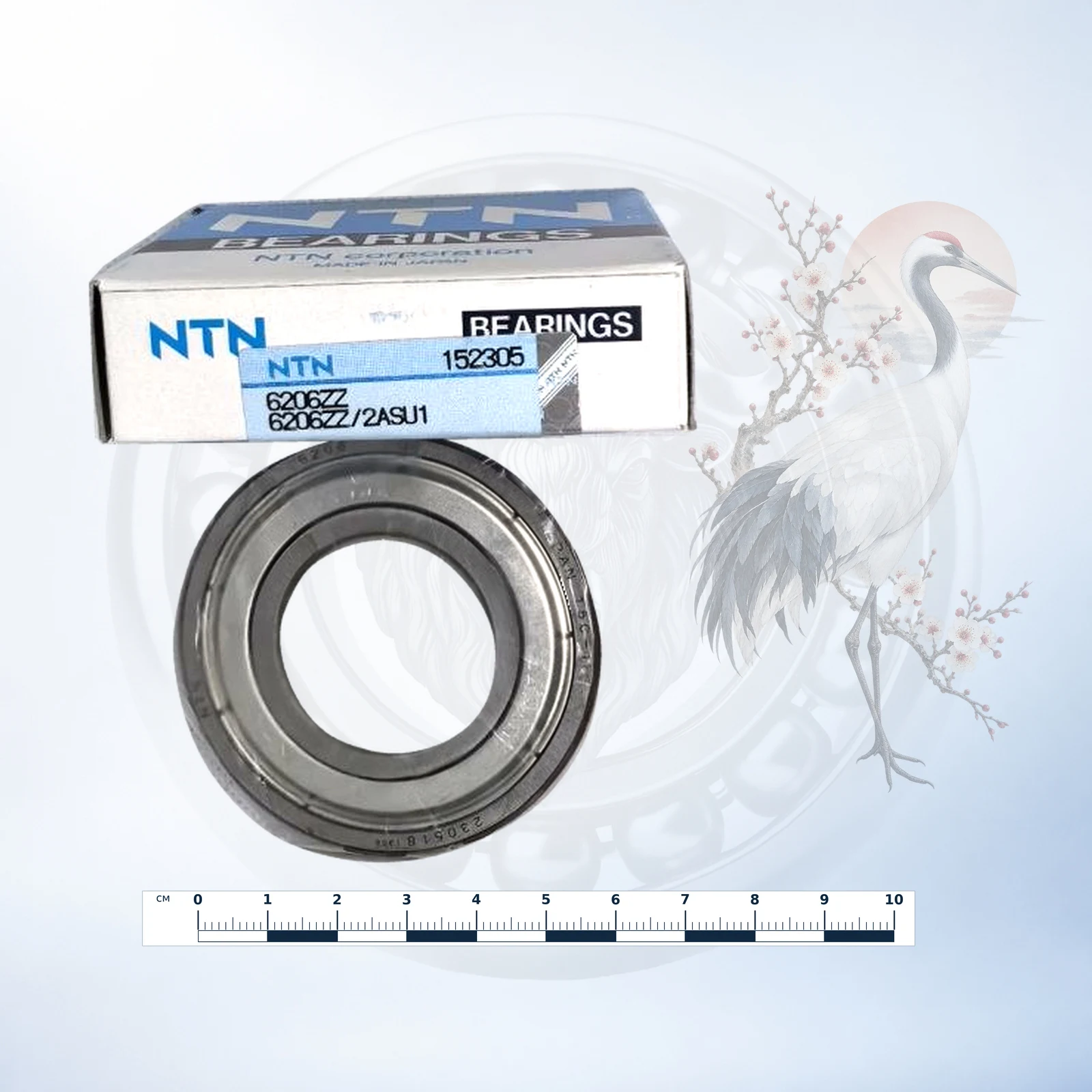 NTN 6206ZZ/2ASU1 — обработанное каталожное изображение по фото владельца: Подшипник NTN 6206ZZ/2ASU1