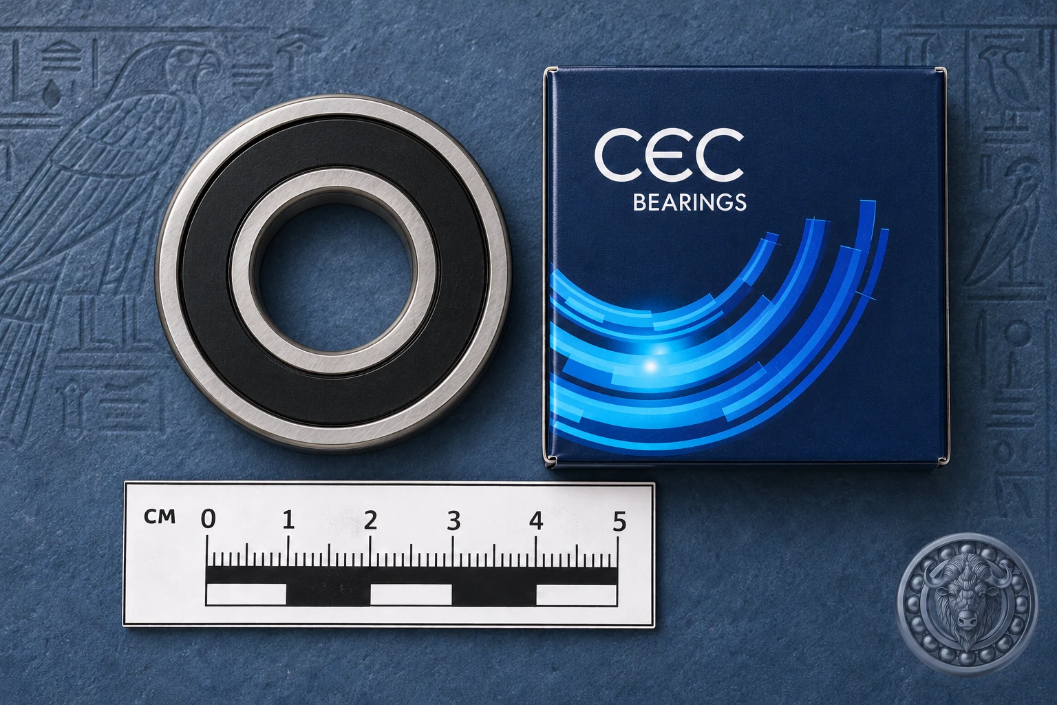 CEC 6004-2RS/C3, обработка фото ИИ. Масштаб приблизительный.: 6004 2RS C3 CEC